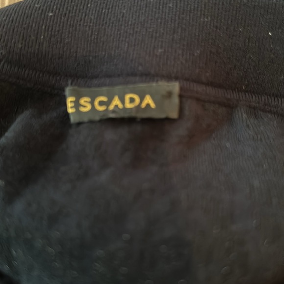 Escada Navy with try style raised pattern. L - Picture 4 of 6